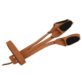 Uxsiya Bow Shooting Hunting Protect Gloves, Three Fingers Archery Fingers Glove Archery Glove for Shooting for Hunting(A section finger brown)