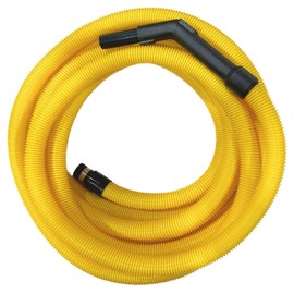 Wessel-Werk 35-feet Garage Central Vacuum Hose, Crushproof Central Vacuum Garage Hose with Swiveling Hose Handle, Cuff Fits 1.5-inch Inlet Valves (Plastic Handle, 35 Ft. Long)