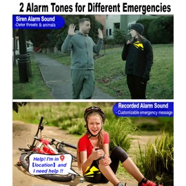 WZU Recordable Personal Safety Alarm - FCC Certified Self Defense Alarm with 2 Emergency Modes - Rechargeable LED Strobe for Women/Men/Elderly - Jogging/Night Running/Travel/Home/Office - 4 Colors