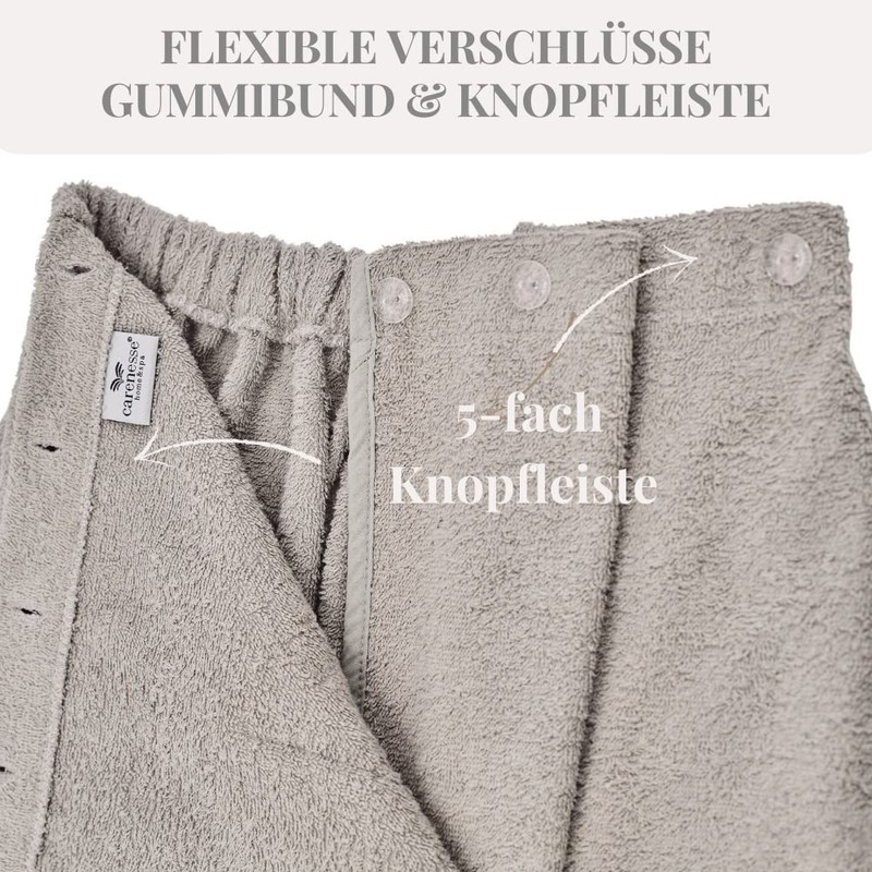 Carenesse Men's Sauna Kilt with Practical Pocket and Zip Fastener
