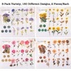 Knaid Knaid Pressed Flower Themed Stickers Set (320 Pieces) Dried