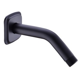 TRUSTMI 6-Inch Shower Arm with Flange, Solid Stainless Steel, Wall Mounted Replacement Extension Tube for Fixed Shower Head, Matte Black