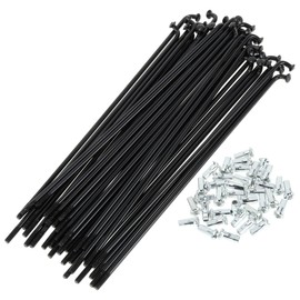 RATCHROLL 1 Set Universal Bicycle Spokes 12G 157mm Length Bike Wheel Spokes Nipple Black Carbon Steel