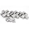 2PCS Stainless Steel 304 Hidden Hinge,Silent Close Invisible Mounting Folding