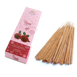 Aroma Valley Rose Incense Sticks - Traditional Handcrafted Masala Incense - 42 to 50 Sticks Approx.