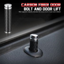 CHUSYYRAY 4X Carbon Fiber Interior Dash Door Lock Knob Pins For Ford F150 F250 F350