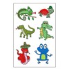 Premium Reptile Temporary Tattoos, Party Favors: Crocodile, Turtle, Frog, Chameleon,