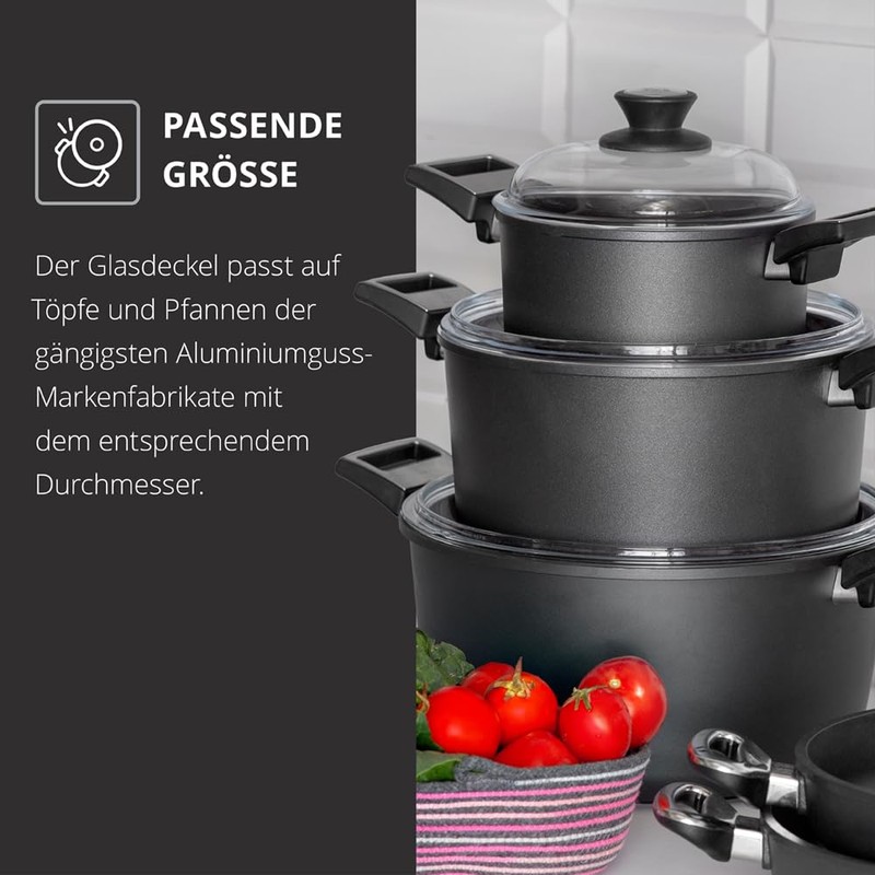 SKK 038 glass lid, round, 18 CM, suitable for Titanium