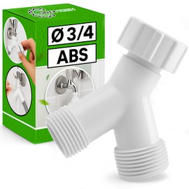 ONIX TECH Double Hose Connector for Dishwasher and Washing Machine 3/4 Inch - 2-Way Distributor Water Suitable for Connecting the Hose - Warranty 5 Years