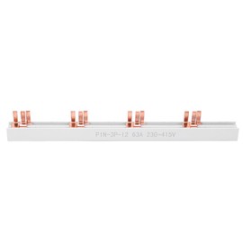 PIN TYPE Copper Busbar 3P 12 Way 63А PVC Good Conductivity for Circuit Breaker Distribution Box 230‑415V