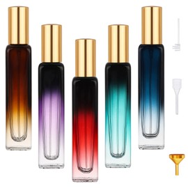 Segbeauty 5pcs Empty Refillable Perfume Bottles, 15ML Portable Mini Cologne Bottle, 0.5oz Atomizer Sprayer for Perfume Cologne Dispenser, Travel Sample Bottles with Refill Tool for Women