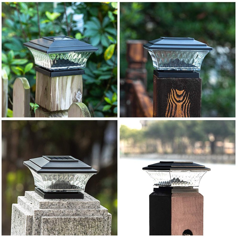 Solar Post Cap Lights Outdoor LED Lighting Deck Fence Cap