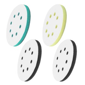 Pack of 4 Polishing Pads, Sanding Pad, 125 mm, Velcro Set, Polishing Pads for Random Orbital Sander, Sponge Interface Pad, Polishing Attachment, Angle Grinder, Accessories for Drill, Impact Resistant