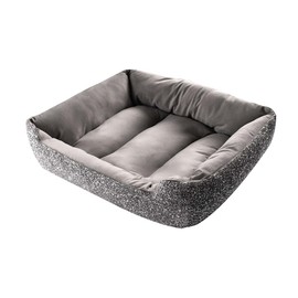 Pet Bed, Sparkling Rhinestones, Soft, Comfortable Velvet, for Lounging Dogs, Cats, Pets, Silver, Large, Sold Individually