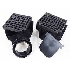 Polylok Heavy Duty Trench Drain Open End Outlet - Black