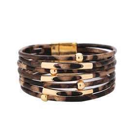 Stocking Stuffers Holiday Outfits for Women 2024 Leather Wrap Bracelet for Women Multi-Layer Wraps Bracelet Trendy Wristband Bracelet Boho Cuff Leather Bracelets Stackable Rope Cuff Bracelets for Women(A4)