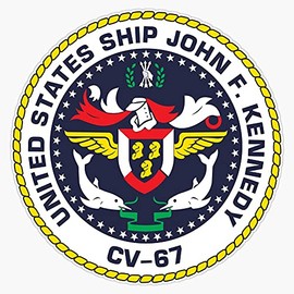 HOF Trading USS John F. Kennedy Cv-67 Vinyl Sticker Waterproof Decal Laptop Wall Window Bumper Sticker 5"