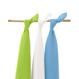 Jollein 535-850-64866 Absorbent Nappy, 115 x 115 cm, Pack of 3, Light Lime/Aqua/White