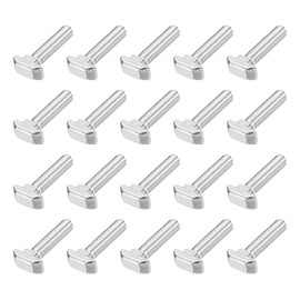 PATIKIL M8x30 Hammer Head Bolt T Screw, 20 Pcs T Slot Drop in Bolt Hammer Head Bolts for 4040 Series European Standard Aluminum Profile