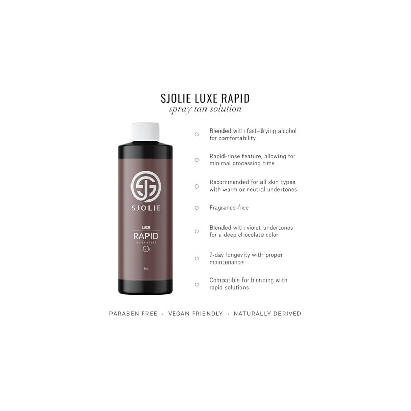 SJOLIE Rapid Spray Tan Solution - Luxe Ultra One Hour