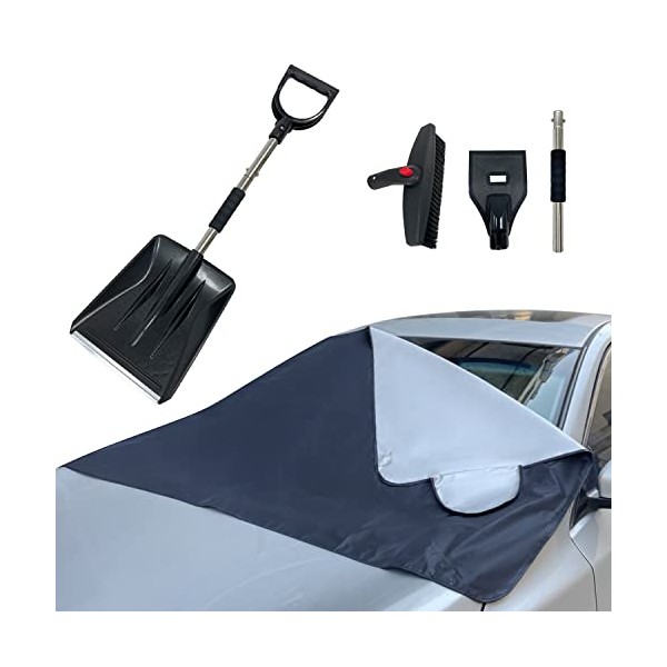 Sutekus Snow Brush Kit Includes Snow Shovel, Ice Scraper, Snow