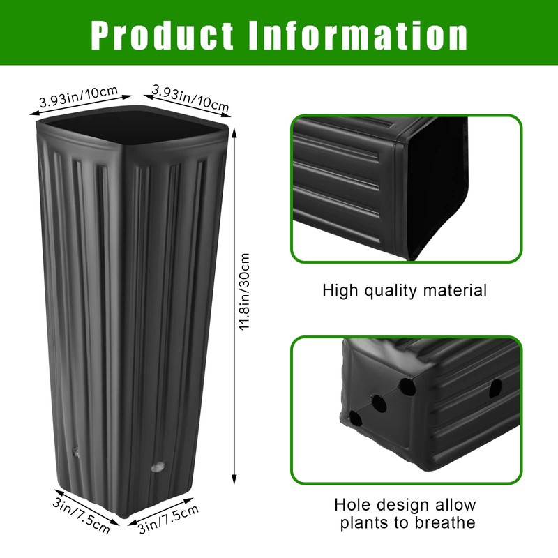 Nuenen Tall Tree Pot, Plastic Deep Nursery Pots
