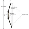 TOPARCHERY Recurve Bow 60inch Left Handed Riser for Adults Target