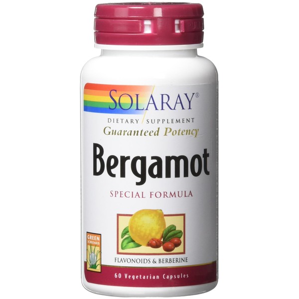 SOLARAY Vital Extracts Bergamot 500 mg, 25% Flavonoids Plus Berberine HCl Extract from Indian Barberry, AMPK Activator & Ketone Synthesis Support, Vegan, 30 Servings, 60 Vegcaps