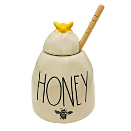 Rae Dunn HONEY Honey Pot - BEE - Ceramic - very rare