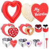 Sykuduerly Heart Cookie Cutter, 10 Pcs Valentines Day Heart Cookie