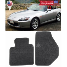 SDeelCase 2 Pieces Custom Fit Black Front Carpets Floor Mats For 00-09 Honda S2000 AP1 AP2