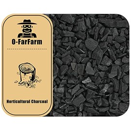 O-FarFarm Horticultural Charcoal for Potted Plants 1 QT, Hardwood Charcoal for Potting Soil Amendment, Orchids, Terrariums, and Gardening