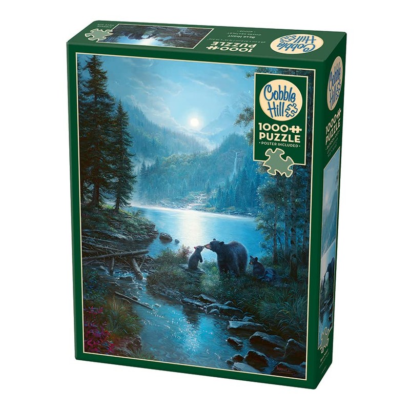 Cobble Hill 1000 Piece Puzzle - Bear Night - Sample