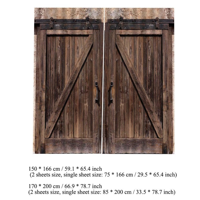 Yosooo Cortina de Ventana Estilo de Puerta de Madera Sala