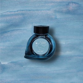 Colorverse Shiny Blue Fountain Pen Ink Bottle | α Gem | 65ml | Shimmer/Glitter | Dye-Based | Glistening Project Series