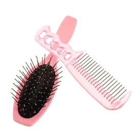 WOONEKY 2-in-1 Paddle Brush Steel Comb Detangler Hair Brush Hair Combs Smoothing Tool for Women
