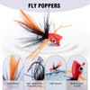 Goture Fly Fishing Popper Lures Kit, 46pcs Topwater Colorful Poppe