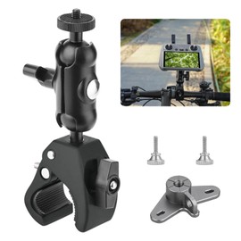 Flymile Bike Holder Mount Adapter for DJI RC 2/ RC Controller,360° Dual Ball Head Motorcycle Handlebar Holder Clamp for DJI Mini 4 Pro/Mini 3 Pro/Air 3/Mavic 3 Pro Smart Remote Controller, Black