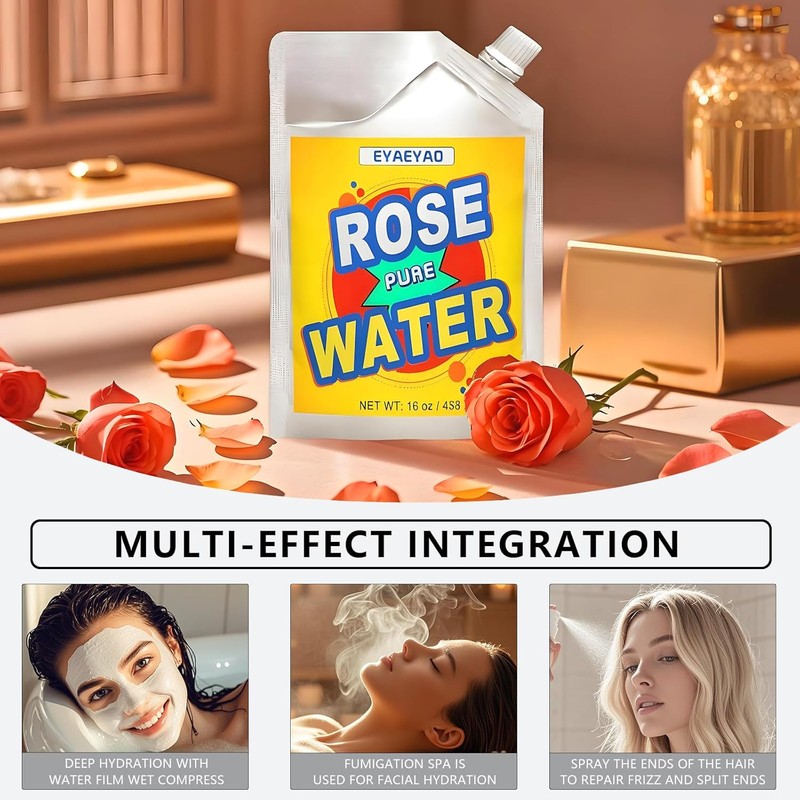 Pure Rose Water - Natural & Fragrant, Perfect for Skincare,