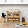 Goozii Large Bread Box for Kitchen Countertop, Double Layer Breadbox