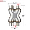 YITAMOTOR 201 Stainless Steel X Pipe 2.5'' Dual to 2.5''