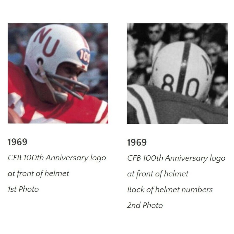 1969 100th Yr Nebraska Cornhuskers Mini Football Gumball Helmets *DIECUT