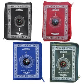 Islamic Gifts 123 Portable Travel Prayer [48 Pack] Praying Rug Mat Bulk Namaz Carpet Islamic Muslim Musallah Foldable Waterproof Salah Slalat Gift Ramadan Eid