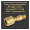 R32 R454B Brass Adapter, 1/4 Inch Female to 1/4 Inch