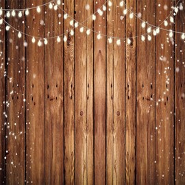 AIIKES 10 x 10 ft Brown Wood Photo Background Retro Brown Wood Background Baby Shower Background Birthday Party Decoration Background Studio Props 12-660