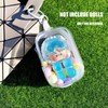 Clear Display Case with Keychain for Mini Figures Portable Doll