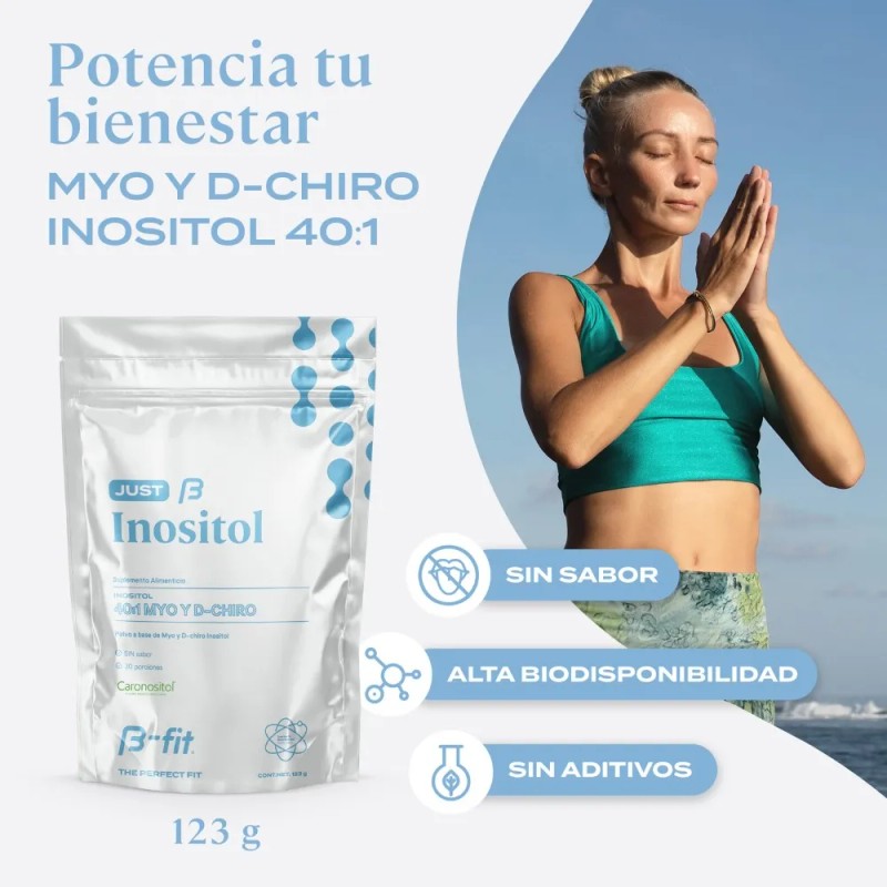 40:1 Myo Y D-chiro Inositol En Polvo 123g 30 Porciones