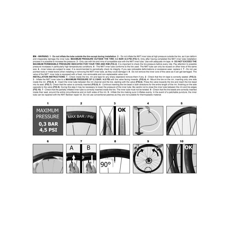 Barbieri NXT Ultralight TPU Camera 700 x 23-32, Weight 46