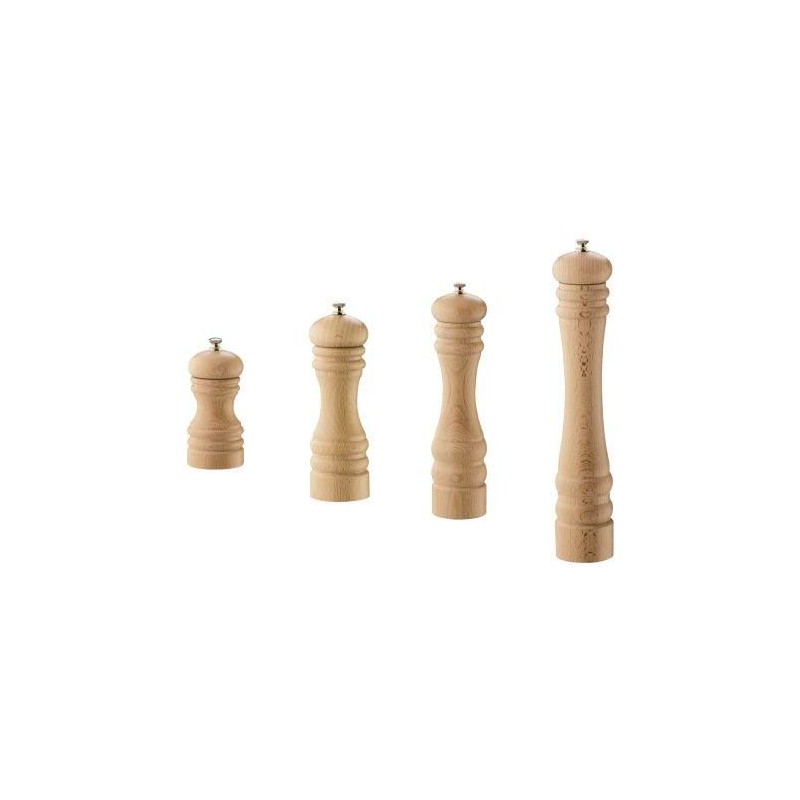 Zassenhaus Berlin Wood Salt Mill, Refillable Manual Salt Grinder, 9.4