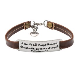 JoycuFF Christian Bracelets for Women Teens Christian Engraved Confirmation Birthday Ornament Jewelry Gifts Inspirational Vintage Stretch Religion Bible Verse